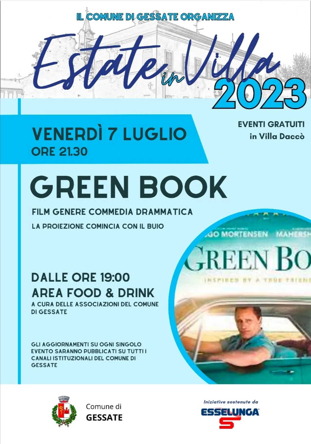 Estate in Villa 2023- Proiezione film Green Book