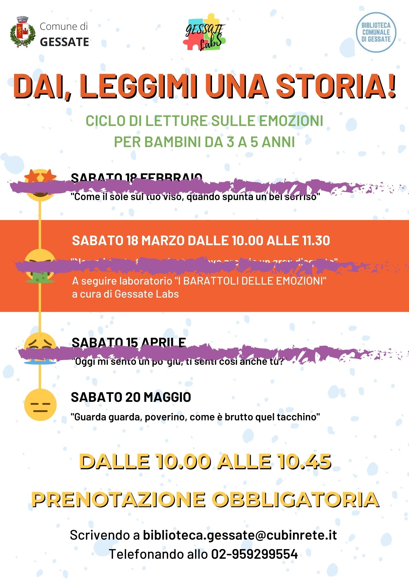 Dai leggimi una storia! Cicli di letture sulle emozioni per bambini 