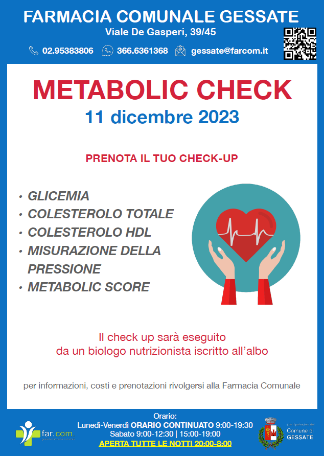 Farmacia Comunale - Metabolic check