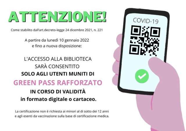 Nuove regole per l'accesso in biblioteca  