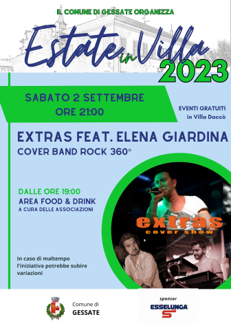Estate in Villa 2023- Concerto Extras Feat. Elena Giardina - Cover Band Rock 360° 