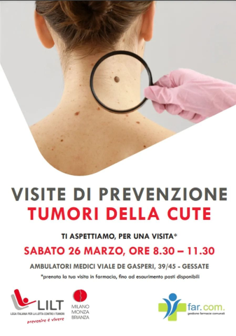 Farmacia Comunale - Visite di prevenzione tumori della cute