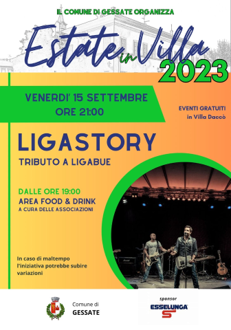 Estate in Villa 2023- Concerto LIGASTORY - Tributo a Ligabue