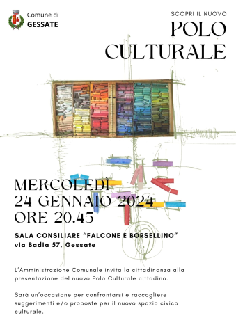 Comunicato Stampa: presentazione nuovo Polo Culturale