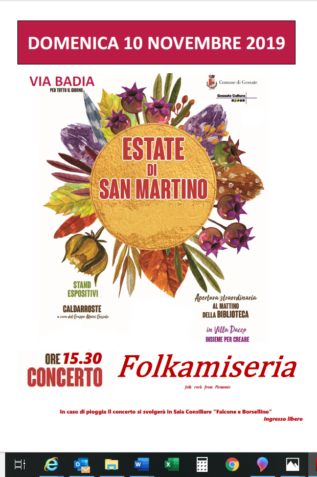Festa d'autunno - Estate di S. Martino
