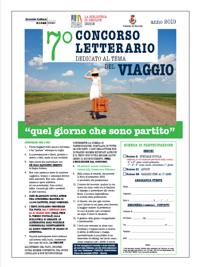 7° Concorso letterario - Quel giorno che sono partito - 