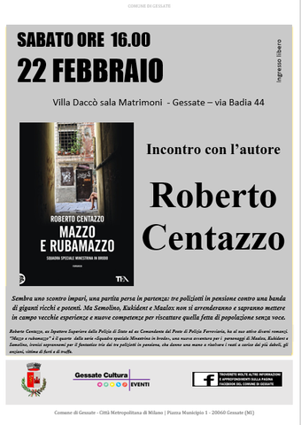 Incontro con l'autore: Roberto Centazzo 