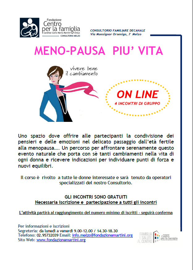 Meno-pausa, vivere bene il cambiamento 