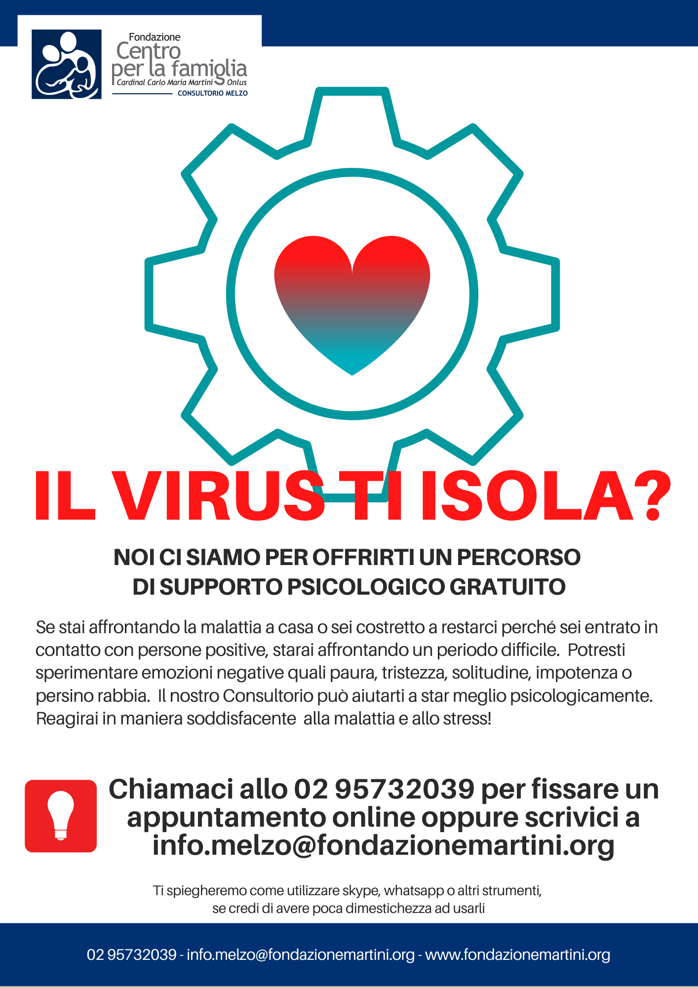 Il Virus ti isola? Supporto psicologico per persone/famiglie che stanno vivendo o hanno vissuto la quarantena per il COVID-19 