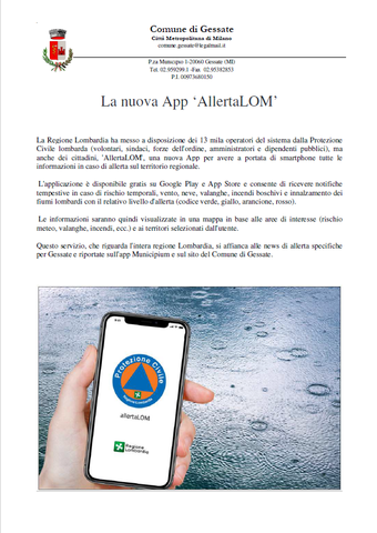 Nuova App per allerta meteo in Lombardia
