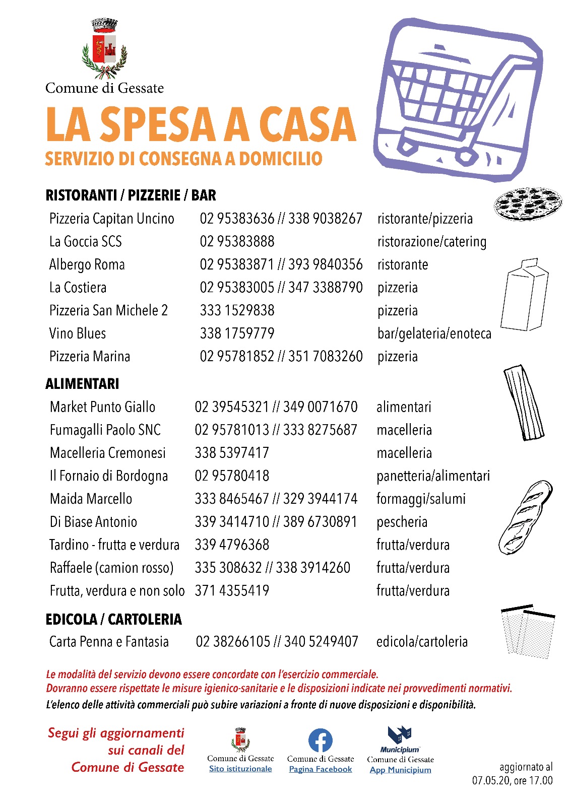 Spesa a Domicilio - Comunicato n° 31