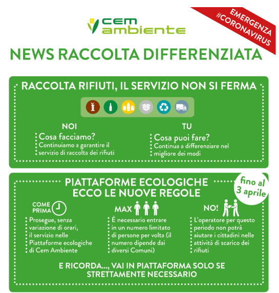 le nuove regole di accesso alla Piattaforma ecologica- Comunicato n°  35